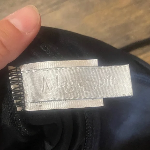 Magicsuit Asymmetrical Black Dress Swimsuit - Picture 2 of 6